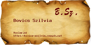 Bovics Szilvia névjegykártya