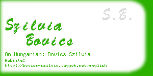 szilvia bovics business card